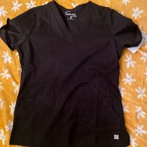 Black 2 Pocket Scrub Top